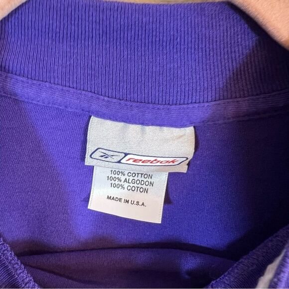 ✨ Reebok NFL Y2K Purple Mock Neck Long Sleeve Minnesota Vikings Medium - Picture 4 of 12
